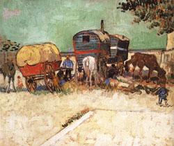 Vincent Van Gogh The Caravans Sweden oil painting art